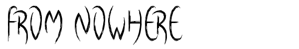 From Nowhere font preview